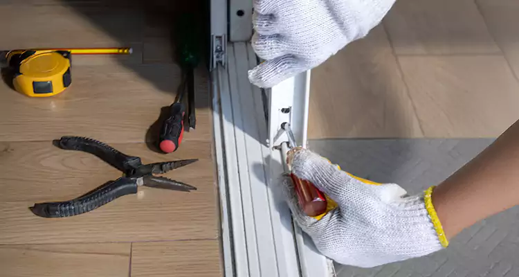 Backyard Sliding Door Track Repair in Melbourne, FL